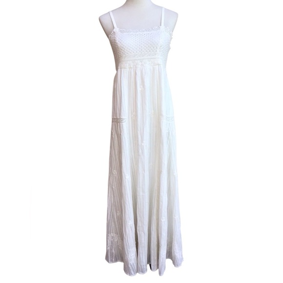 Sundance Ivory Lace Embroidered Maxi Dress - Picture 1 of 7